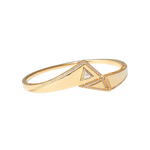 Bracelete Ouro Espelhado Triângulo Zircônia Be Trendy